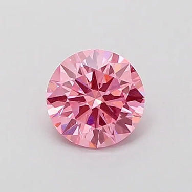 0.61ct Round Lab Grown Diamond (Colour Fancy Vivid Pink, Clarity VS2, Cut ID, IGI Certified)