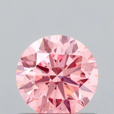 0.62ct Round Lab Grown Diamond (Colour Fancy Vivid Pink, Clarity VVS1, Cut ID, IGI Certified)