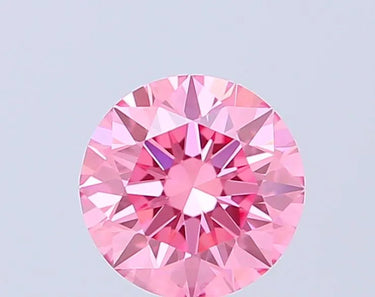 1.00ct Round Lab Grown Diamond (Colour Fancy Vivid Pink, Clarity VS1, Cut ID, IGI Certified)
