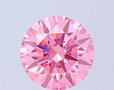 3.01ct Round Lab Grown Diamond (Colour Fancy Vivid Pink, Clarity VS1, Cut ID, IGI Certified)
