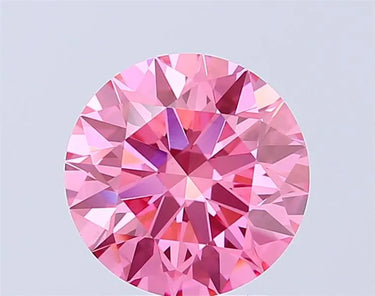 3.05ct Round Lab Grown Diamond (Colour Fancy Vivid Pink, Clarity VS1, Cut ID, IGI Certified)