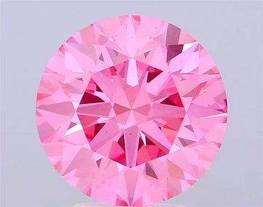 3.06ct Round Lab Grown Diamond (Colour Fancy Vivid Pink, Clarity VS1, Cut ID, IGI Certified)