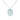 Pale aqua blue sea glass necklace in silver plate.