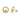 Pre-loved irish claddagh gold stud earrings