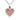 Heart shaped halo ashes necklace shown in close up view with blush resin and ashes filling