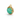 Gold vintage sphere orb jadeite charm pendant