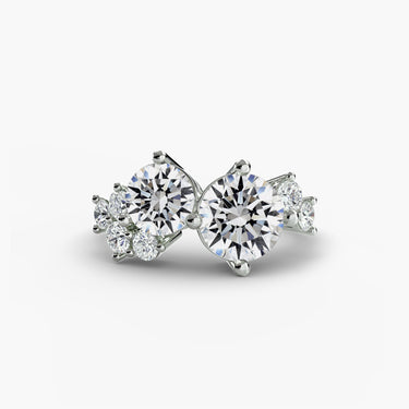 Caledra Diamond Engagement Ring front view in white gold or platinum