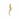 Plain polished italian gold horn charm