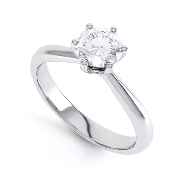 White Gold Tiffany Lab-Grown Engagement Ring