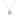 Aqua bezel sea glass necklace in silver