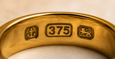 375 Stamp 9ct Gold Hallmark Example