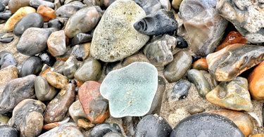 Seaglass found on Ryde beach on the Isle of Wight