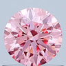 0.66ct Round Lab Grown Diamond (Colour Fancy Vivid Pink, Clarity IF, Cut EX, IGI Certified)