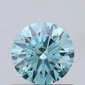 0.78ct Round Lab Grown Diamond (Colour Fancy Vivid Green Blue, Clarity IF, Cut ID, IGI Certified)
