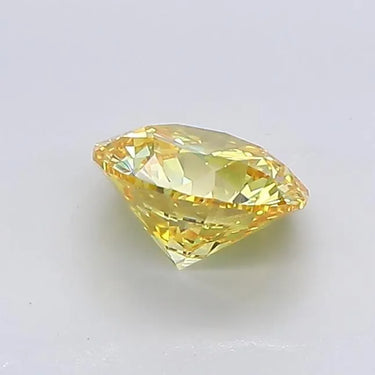 0.95ct Round Lab Grown Diamond (Colour Fancy Vivid Yellow, Clarity VVS1, Cut ID, IGI Certified)