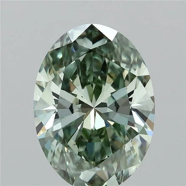 1.65ct Oval Lab Grown Diamond (Colour Fancy Vivid Green, Clarity VVS2, IGI Certified)