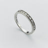 10 Stone Diamond Half Eternity Ring in 14ct White Gold without Rhodium