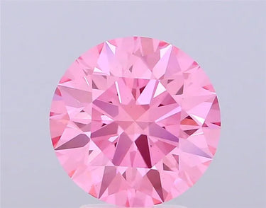 2.55ct Round Lab Grown Diamond (Colour Fancy Vivid Pink, Clarity VS1, Cut ID, IGI Certified)