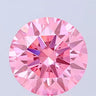 3.01ct Round Lab Grown Diamond (Colour Fancy Vivid Pink, Clarity VS1, Cut ID, IGI Certified)
