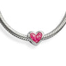 Cremation Ashes Silver Heart Charm