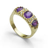 Pre-Loved Amethyst and Diamond 18ct Gold Ring