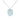  Pale aqua blue sea glass necklace in silver plate. 