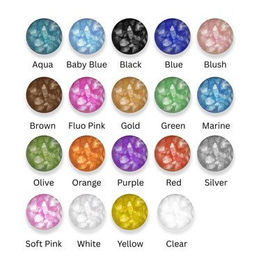 Colours for ashes jewellery