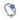 Ashes Halo Ring with Blue Resin in Silver
