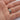 Double groove ashes ring on finger
