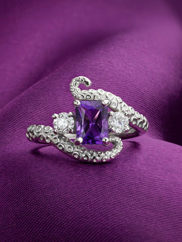 Bespoke Amethyst Octopus Engagement Ring