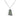 Silver bezel set green sea glass necklace main image