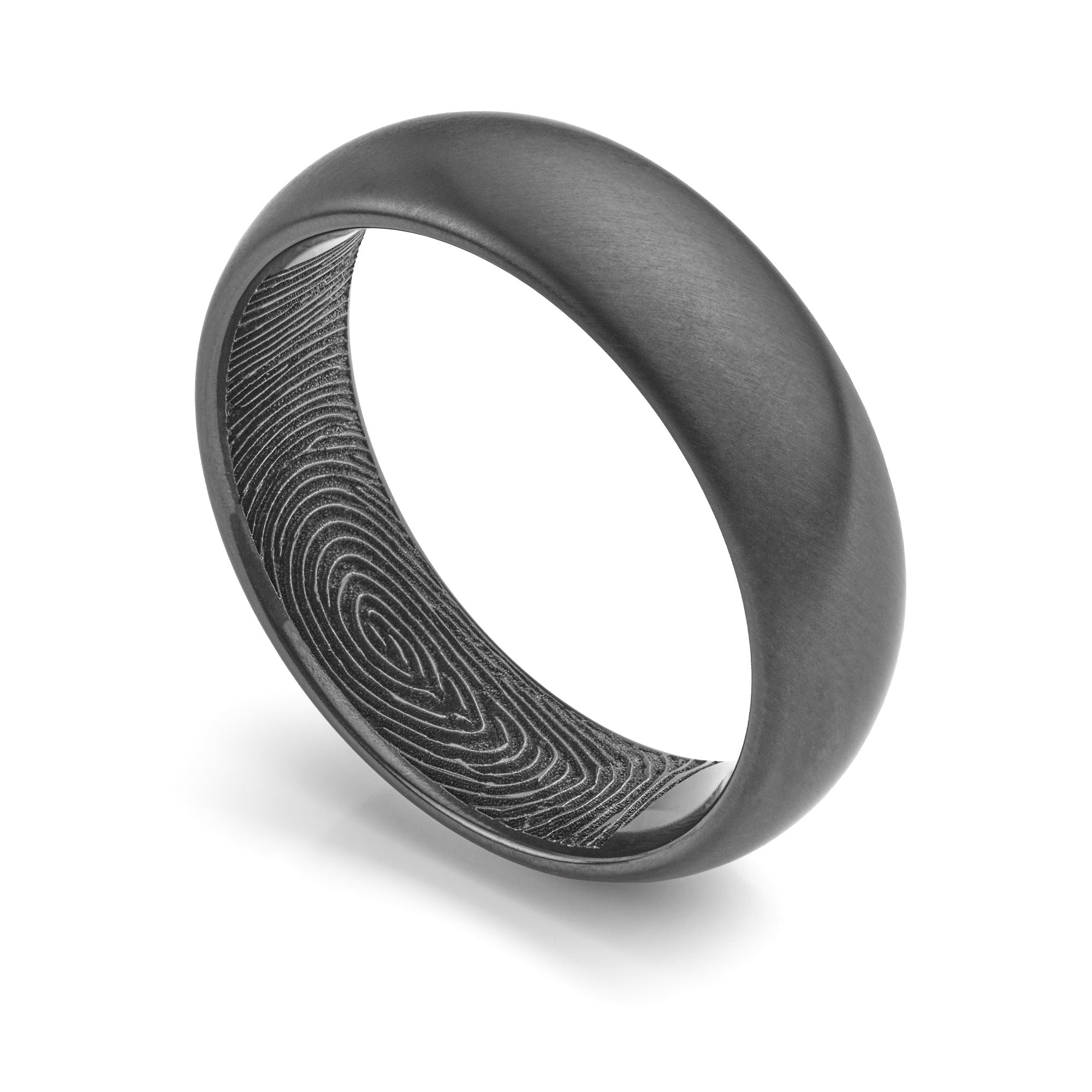 Raven Black Fingerprint Ring