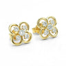 Blossom 5 stone diamond earrings in yellow gold