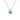 Modern Silver and Blue Topaz Necklace