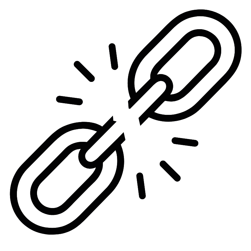 Broken chain icon