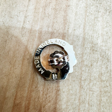 Made in ireland wording on back of Claddagh earrings