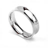 6mm 18ct White Gold Concave Wedding Ring