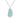 Aqua drop coral sea glass necklace