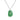 Green Coral Design Sea Glass Necklace