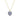 Sapphire and diamond heart shaped pre-owned cluster necklace 