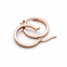 9ct Rose Gold Hoop Earrings – 20mm Square Profile Click Hoops