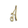 Fancy Letter A Gold Charm - 9ct Yellow Gold