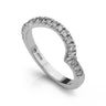 Fishtail diamond shaped wedding ring