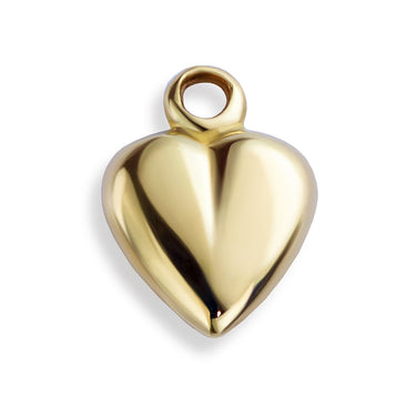 Gold heart charm larger
