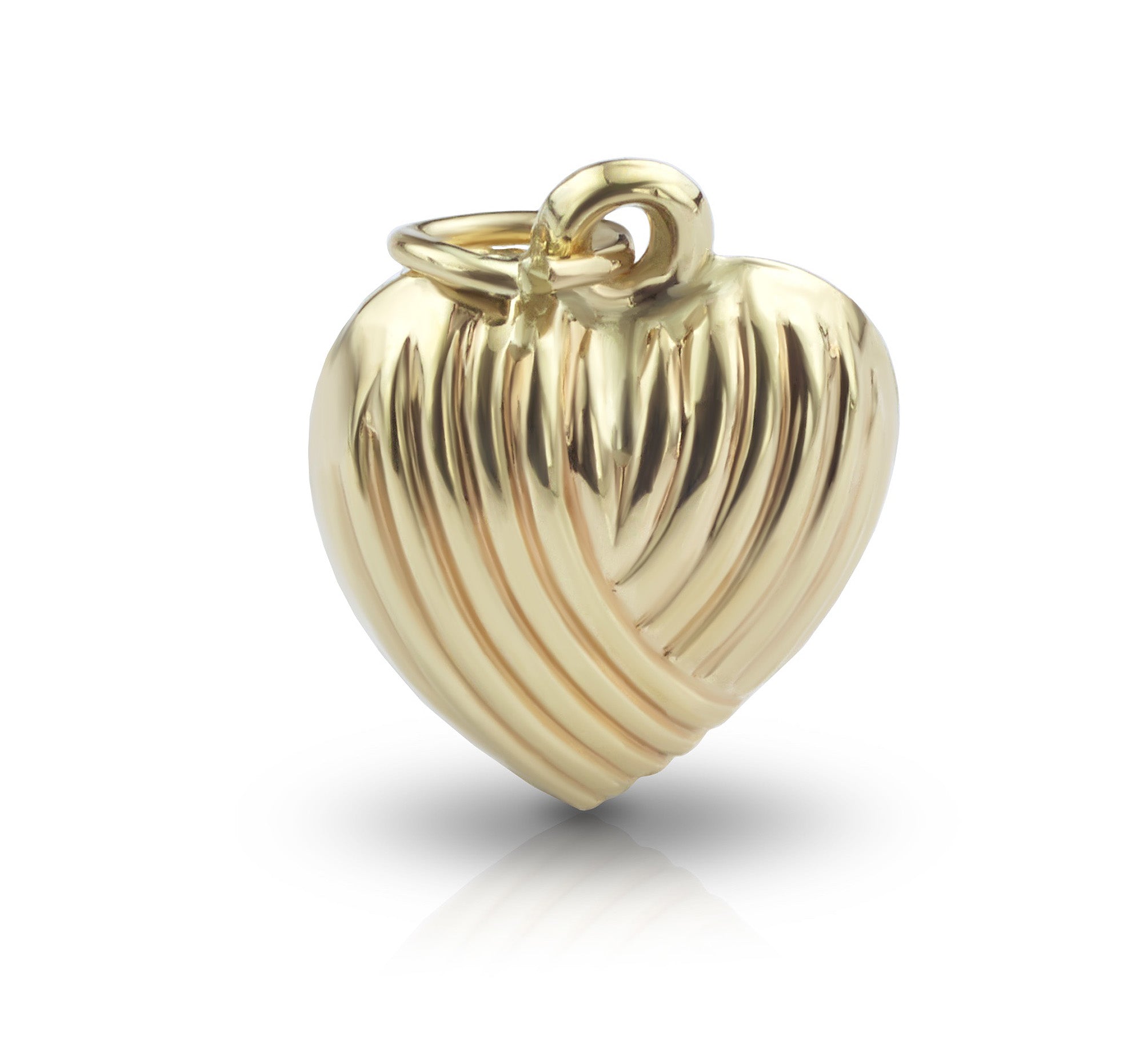 Gold heart charm larger image