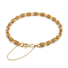 Pre-Loved 9ct Yellow Gold Rope & Plain Link Bracelet – 7 Inch