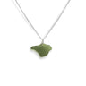 Green Isle of Wight Coastline Shaped Sea Glass Necklace