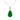 Pear shaped green Isle of Wight sea glass necklace in silver