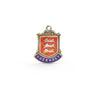 Guernsey Travel Shield Charm Enamel Gold Front
