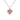 Heart shaped halo ashes necklace main view shown with blush pink resin